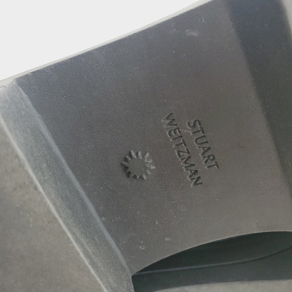 Stuart Weitzman Blue Croc-Embossed Ankle Boots - Picture 10 of 13